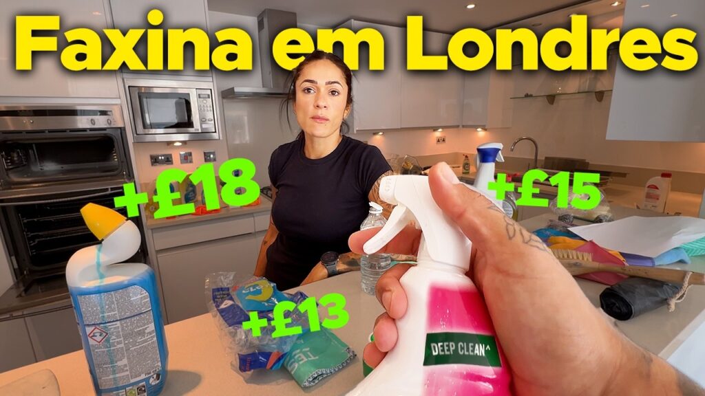 Ganhamos £156 (1100 Reais) em um dia pra limpar essa casa em LONDRES!