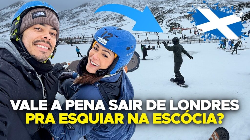 Veja como é sair de LONDRES até a ESCÓCIA pra Esquiar 2026!!! Mostramos tudo.
