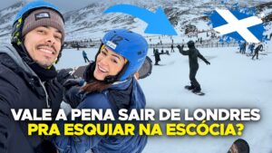 Veja como é sair de LONDRES até a ESCÓCIA pra Esquiar 2026!!! Mostramos tudo.